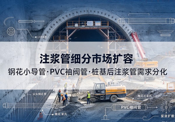修水注浆管细分市场扩容，隧道钢花小导管、PVC 袖阀管、桩基后注浆管需求分化